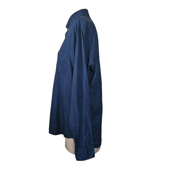 Brooklyn Taylors Blue Button Down Cotton Long Sleeve Top Size Small - Picture 5 of 5